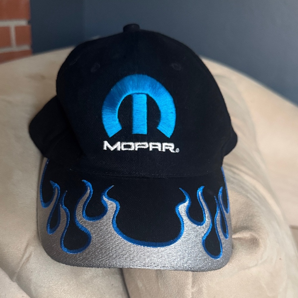 Mopar Black Cap with Blue Flames.